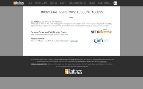 Account Access | Infinex Financial Group | United States