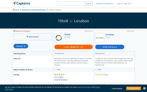 10to8 vs Locaboo - 2020 Feature and Pricing Comparison - Capterra