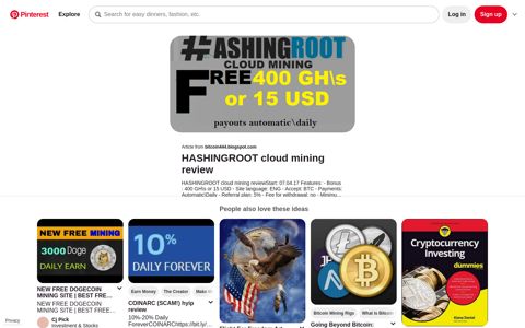 HASHINGROOT cloud mining review | Cloud mining, Clouds, Investing