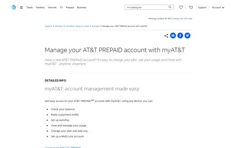 Manage Your AT&T PREPAID Account With myAT&T ...