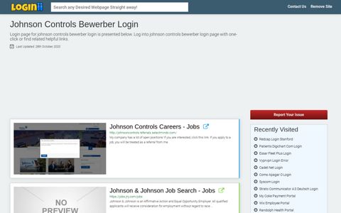 Johnson Controls Bewerber Login - Loginii.com
