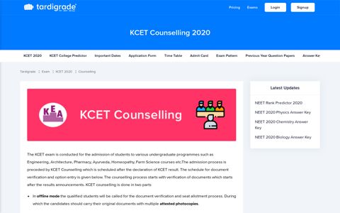 KCET 2020 – Document Verification Schedule (Announced ...