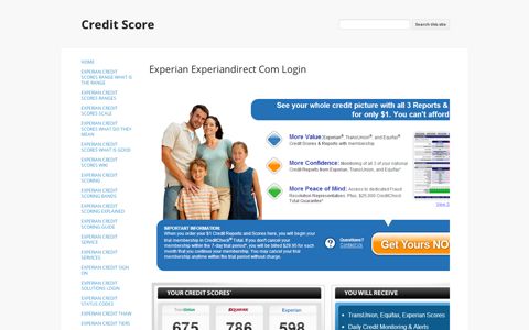 Experian Experiandirect Com Login - Credit Score