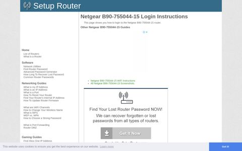Login to Netgear B90-755044-15 Router - SetupRouter