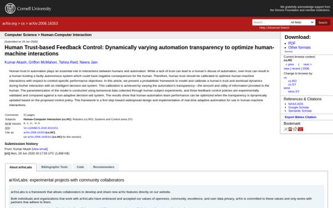 Human Trust-based Feedback Control: Dynamically varying ...