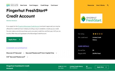 Fingerhut FreshStart® Credit Account - Info & Reviews