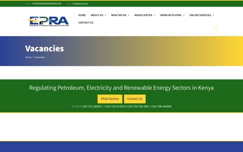 Vacancies - Energy and Petroleum Regulatory Authority