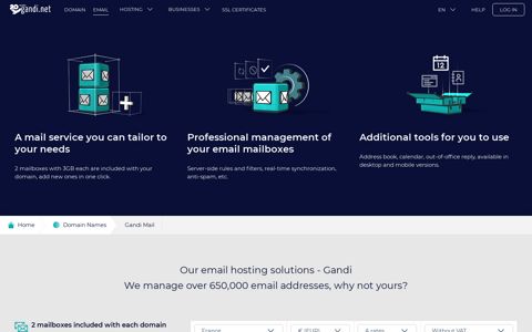 Gandi Email – Personalized Emails, Email Service – Gandi.net