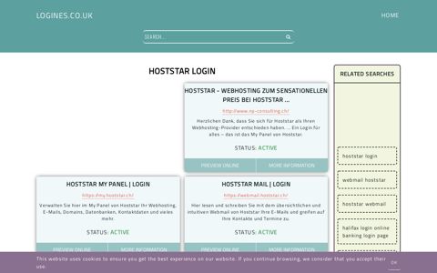 hoststar login - General Information about Login - Logines.co.uk