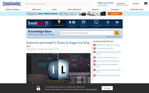 Authorize and Install FL Studio & Image Line ... - Sweetwater