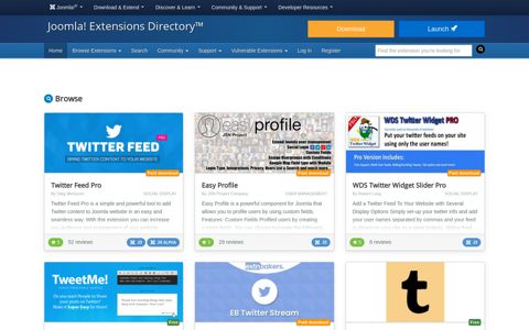 Twitter integration - Joomla! Extensions Directory