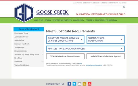 New Substitute Requirements - GCCISD
