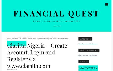 Claritta Nigeria – Create Account, Login and Register via www ...