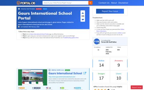 Gaurs International School Portal