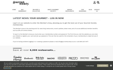 Latest News: Your Gourmet - Log in now - Gourmet Society