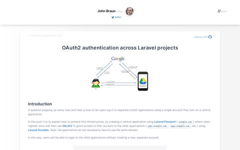 OAuth2 authentication across Laravel projects - John Braun's ...