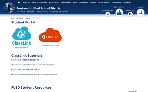 Students / Student Portal - Fontana Unified School District