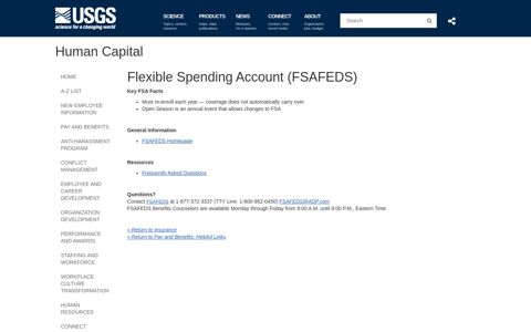 Flexible Spending Account (FSAFEDS) - USGS