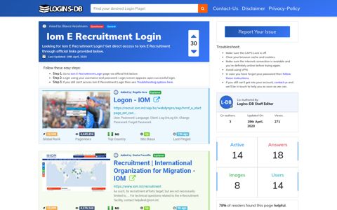 Iom E Recruitment Login - Logins-DB
