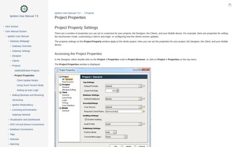 Project Properties - Ignition User Manual 7.9
