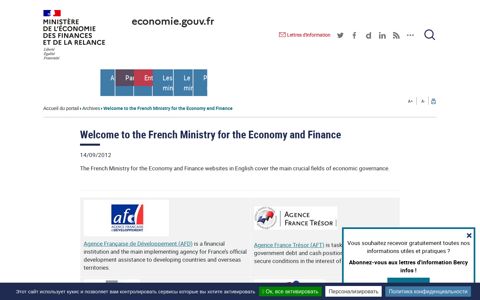 Welcome to the French Ministry for the Economy and Finance ...