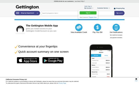The Gettington Mobile App