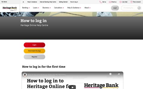 How to Login | Heritage Online Help | Heritage Bank