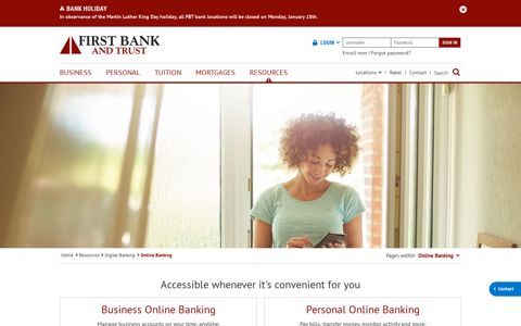 Online Banking | LA, FL, MS Online Bank | First Bank & Trust