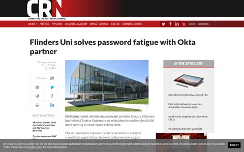 Flinders Uni solves password fatigue with Okta partner - Cloud ...