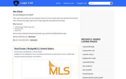 mls ebrdi - Official Login Page [100% Verified] - login4all.com