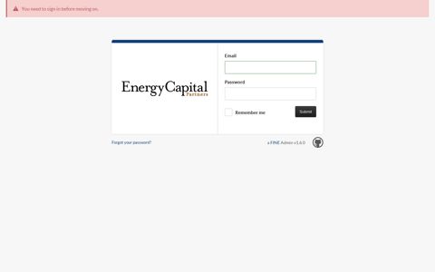 Login | Energy Capital Partners