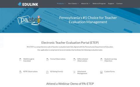 Electronic Teacher Evaluation Portal (PA-ETEP) by Edulink ...