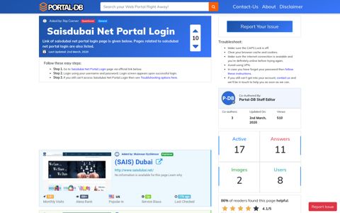 Saisdubai Net Portal Login - Portal-DB.live