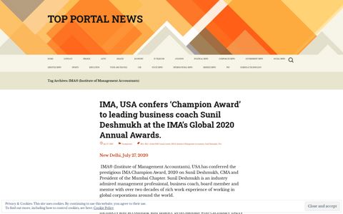 IMA® (Institute of Management Accountants) - top portal news