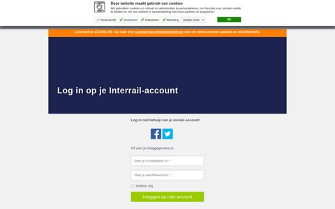 Log in op je Interrail-account