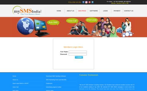Login MySmsIndia.com | Bulk Sms Marketing company | Bulk ...