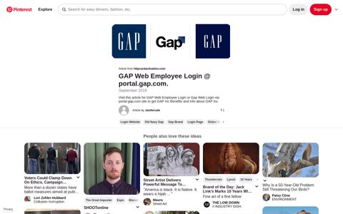 GAP Web Employee Login @ portal.gap.com. - Pinterest