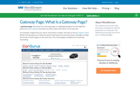 Gateway Page: What Is a Gateway Page? - WordStream
