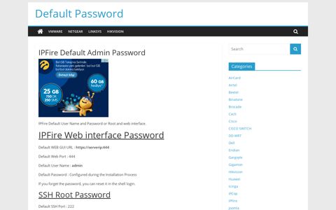 IPFire Default Admin Password - MX Wiki