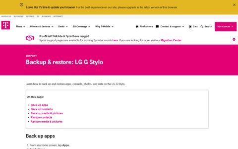 Backup & restore: LG G Stylo | T-Mobile Support