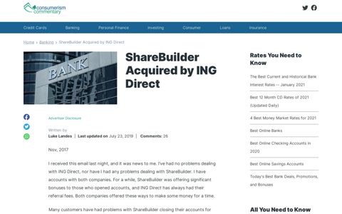 ShareBuilder Acquired by ING Direct