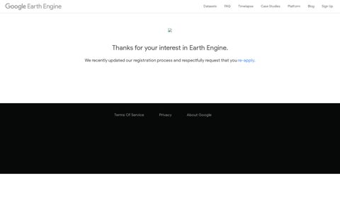 New Earth Engine Sign Up – Google Earth Engine