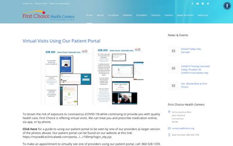 Virtual Visits Using Our Patient Portal - First Choice Health ...