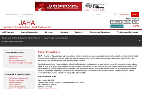Journal of the American Heart Association | Instructions for ...