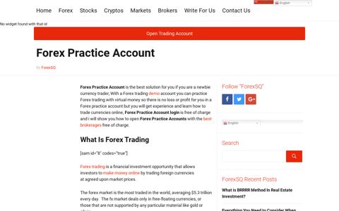 Forex Practice Account Login - ForexSQ