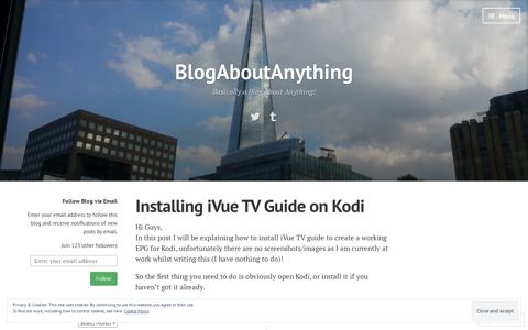 Installing iVue TV Guide on Kodi – BlogAboutAnything