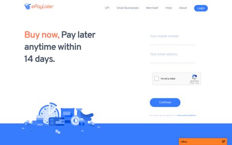 Signup - ePayLater | Avail instant credit online