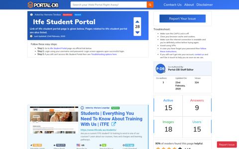 Itfe Student Portal