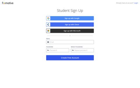 Sign Up - Formative