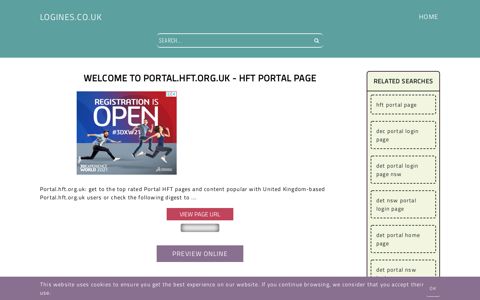 Welcome to Portal.hft.org.uk - General Information about Login
